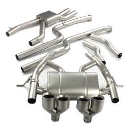 For BMW F8x M3/M4 (2014–2020) Full Exhaust System with Valves – Front + Mid-Rear Section, Titanium or Stainless Steel