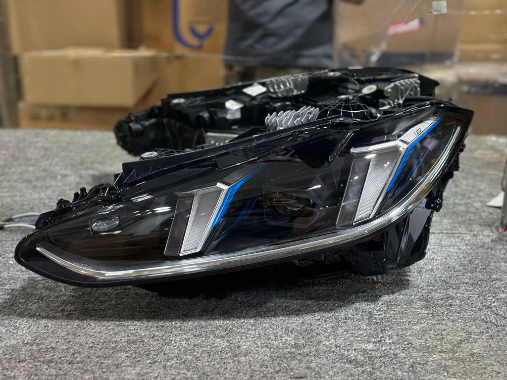 Snake Eyes Style Headlights for BMW 4 Series G22 G23 G26 G8x M3 M4 (2021 - Present) Assembly Upgrade, Amber DRL