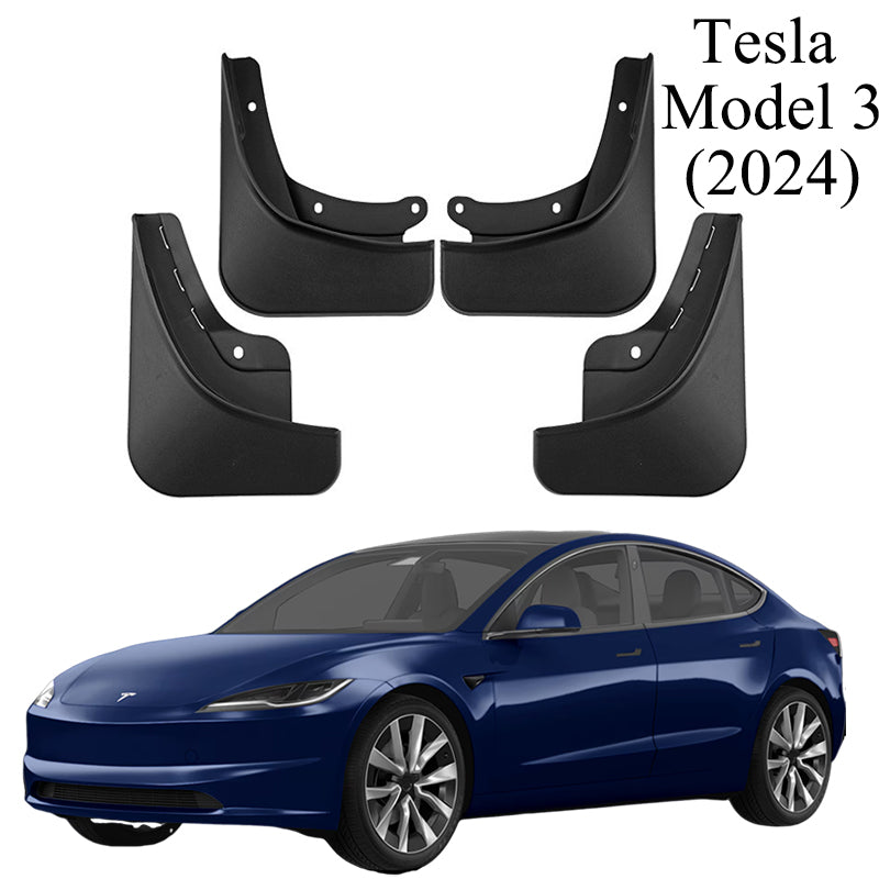Amancarport® Mud Flaps for Tesla Model 3 2016–2026 No-Drill Custom Fit Splash Guards