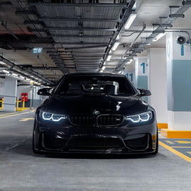 GTS Style LED Headlights for BMW 4-Series 2013-2020 F32 F82 F36 with Yellow Red DRL