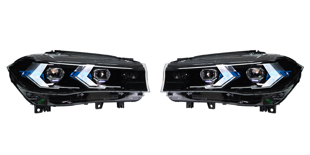 LED Headlights For BMW X5 F15 2014-2018 Double Lens Arrow Style Assembly Pair