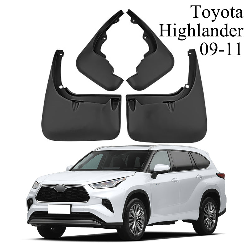 Mud Flaps for Toyota Highlander 2001–2026 No-Drill Front & Rear Custom Fit All-Weather Splash Guards