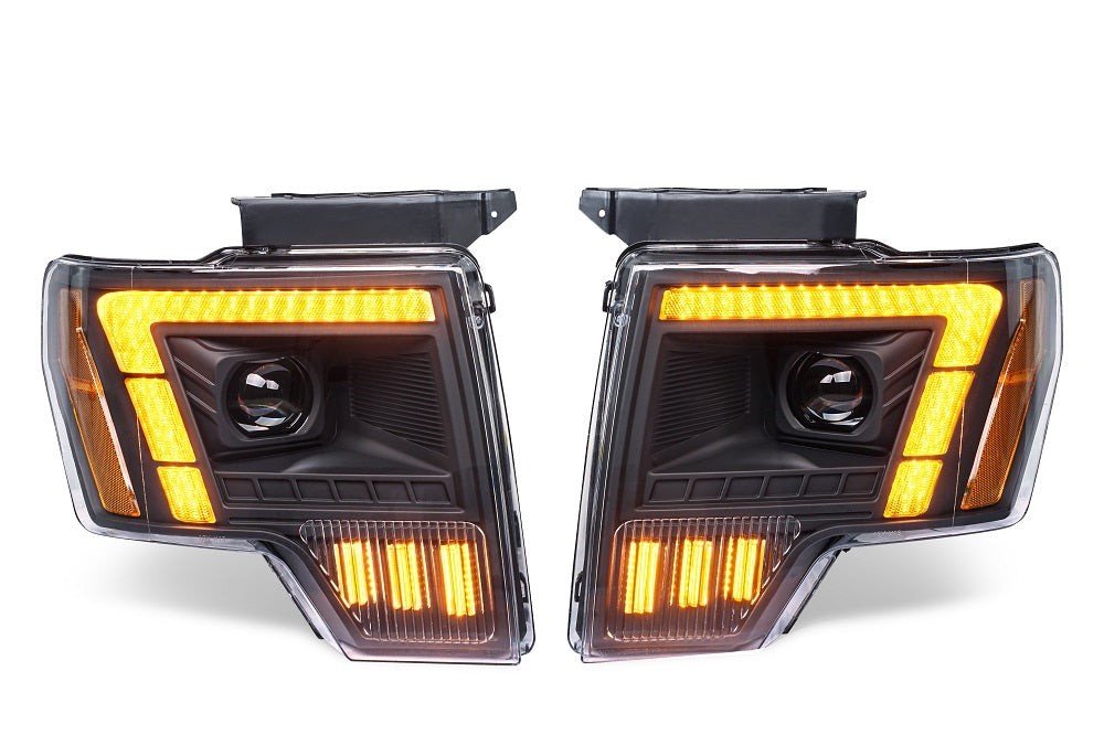 For Ford Raptor F-150 LED Projector Headlights 2009–2014 Sequential Turn Signal Plug and Play Front Lamp Assembly