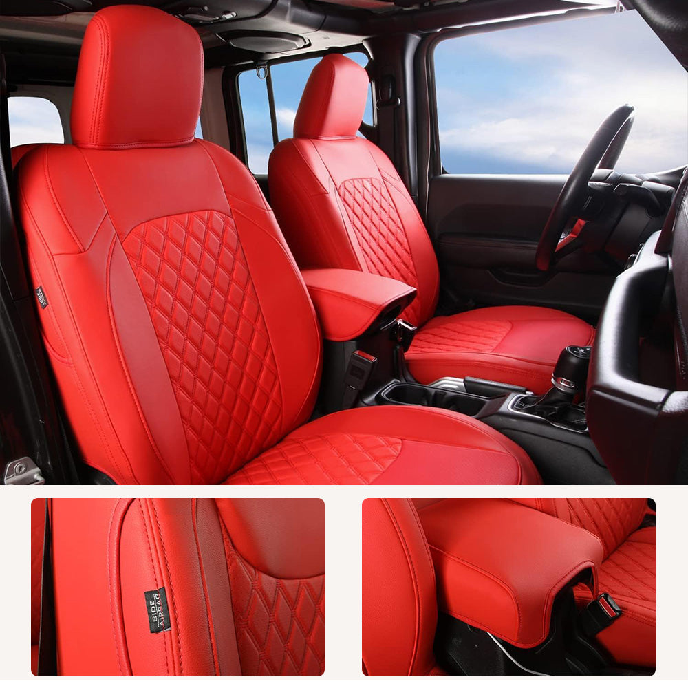 Custom Nappa Leather Car Seat Covers Full Set Special for Jeep Wrangler (2007-2026)