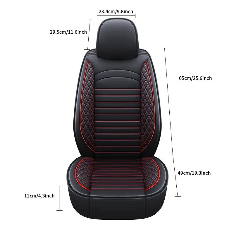 Amancarport® 5-Piece Car Seat Covers Full Set – Universal Faux Leather Cushions for Cars, SUVs & Trucks