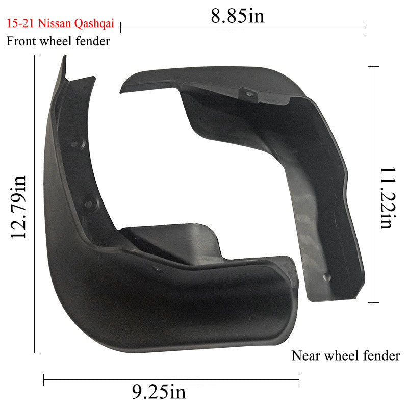 Mud Flaps for Nissan Qashqai 2007–2025 No-Drill Custom Fit Front & Rear Splash Guards (4PCS)