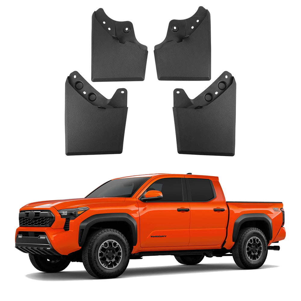 Amancarport® Custom Fit Mud Flaps for Toyota Tacoma 2005–2025 No-Drill Heavy-Duty Splash Guards (4-PC Set)