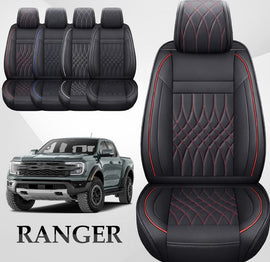 Custom Fit Ford Ranger (2019-2025) Leather Car Seat Covers Full Set