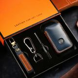 Genuine Leather Key Fob Cover for Mazda 3, Mazda 6, CX-3, CX-5, and CX-9