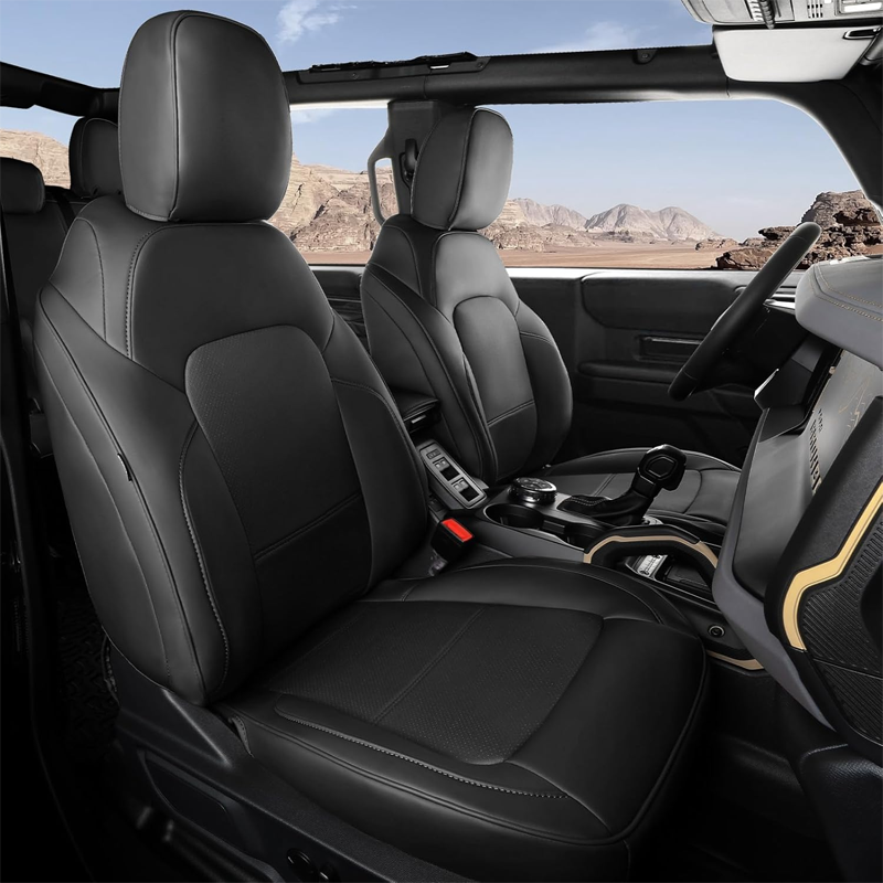 AmanCarport Custom Car Seat Covers Full Set for Ford Bronco 4 Door (2021-2026)