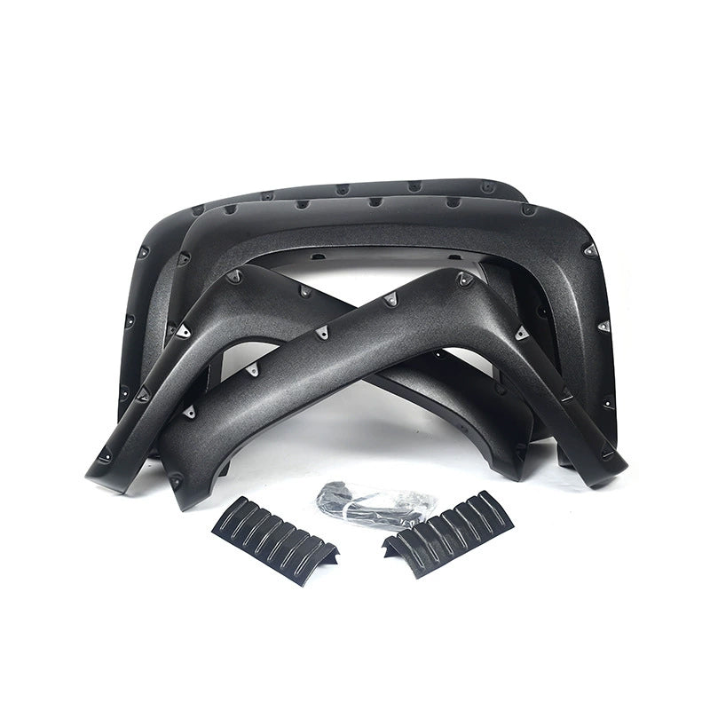 Front & Rear Fender Flares Kit for 2007–2013 Chevy Silverado 1500 Long Bed – Textured Finish (Not for GMC Sierra)