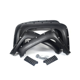 Front & Rear Fender Flares Kit for 2007–2013 Chevy Silverado 1500 Long Bed – Textured Finish (Not for GMC Sierra)