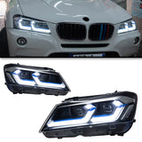 For BMW X3 F25 2010-2013 LED Lens Headlights Assembly