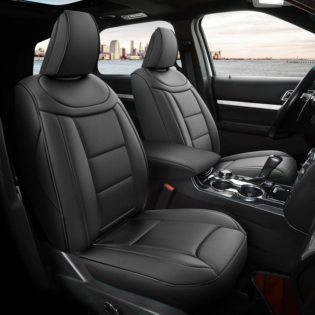 Amancarport Custom Fit Car Seat Covers Full Set For Ford Explorer 6-7 Seats (2020-2025)