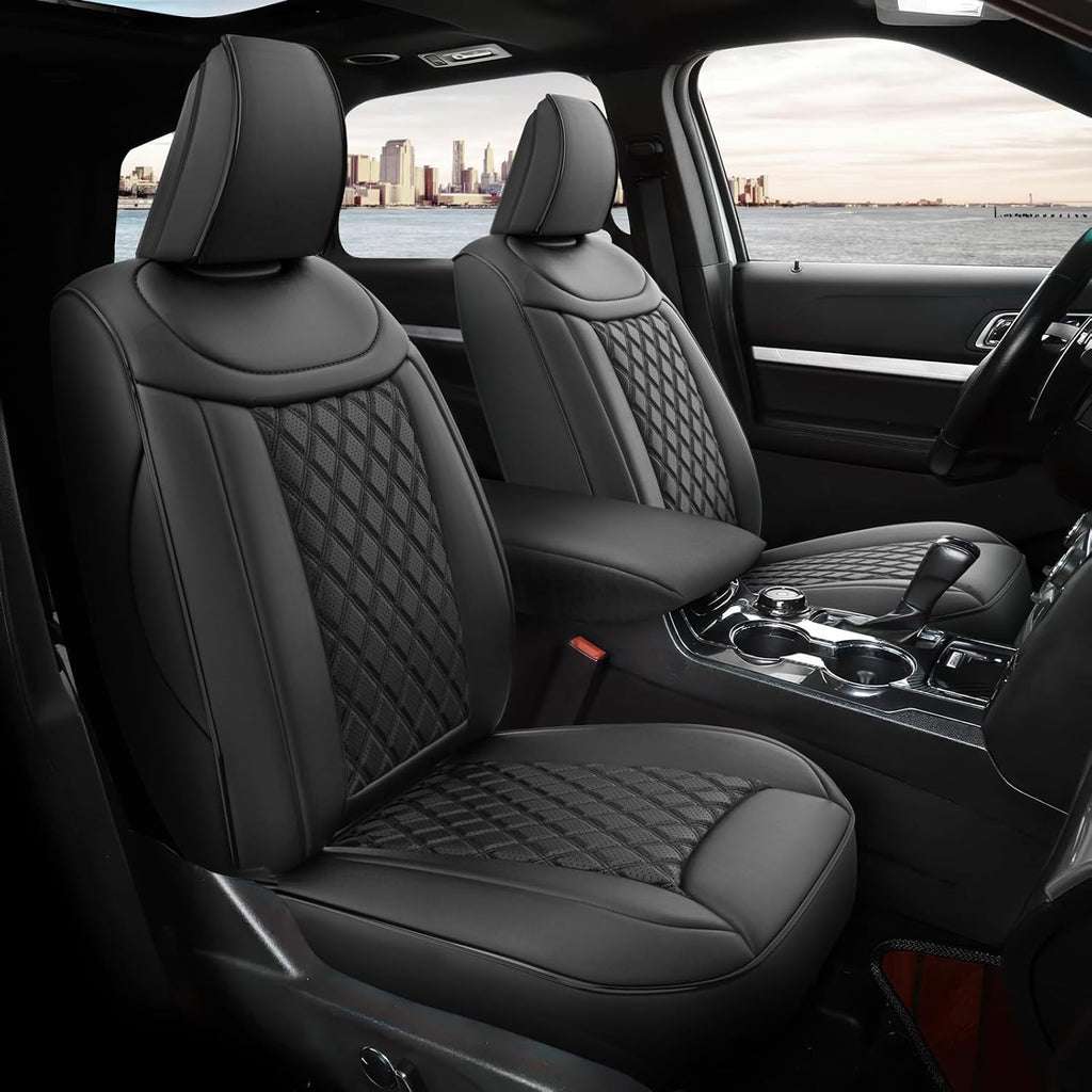 Amancarport Custom Fit Car Seat Covers Full Set For Ford Explorer 6-7 Seats (2020-2025)