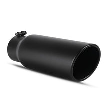 Load image into Gallery viewer, Black Stainless Steel Angled Exhaust Tip for Diesel Truck – 4" Inlet 5" Outlet