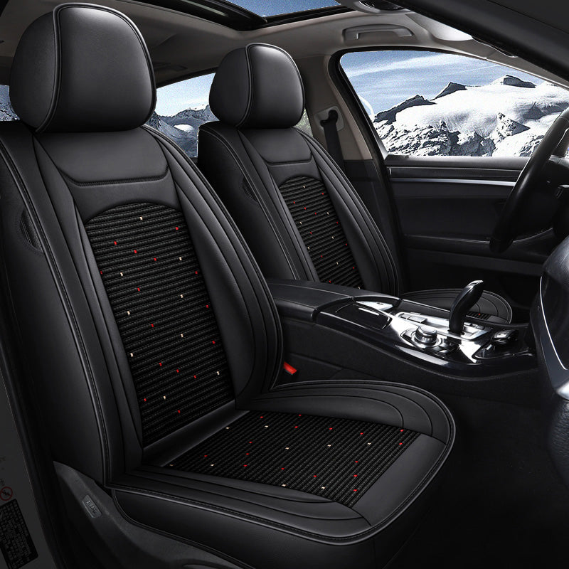 Amancarport Universal Leather Car Seat Covers – 5-Seat Full Set, Waterproof & Luxurious Fit for Most Vehicles