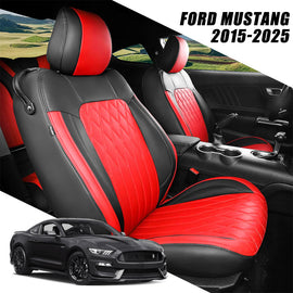 Ford Mustang Coupe 2015–2025 Custom Leather Seat Covers