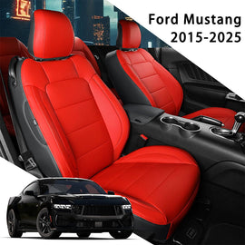 Custom Leather Seat Covers for Ford Mustang Coupe (2015–2025) – Full Set, Sporty Fit