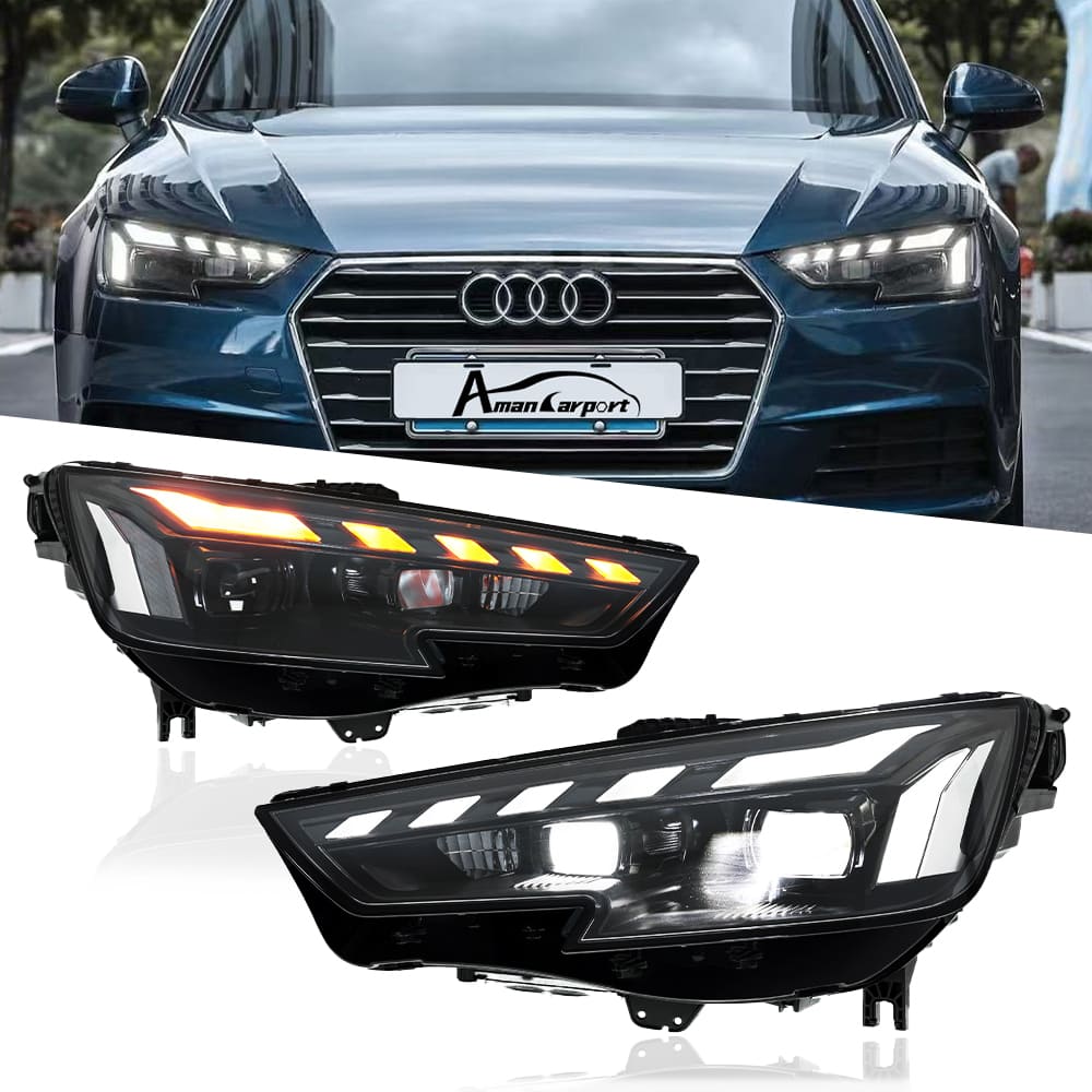 LED Matrix Headlights for Audi A4 2013-2019 – DRL, Projector Lens, Full Upgrade Kit