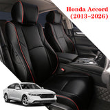 Custom For Honda Accord(2013-2026) Leather Car Seat Cover Full Set