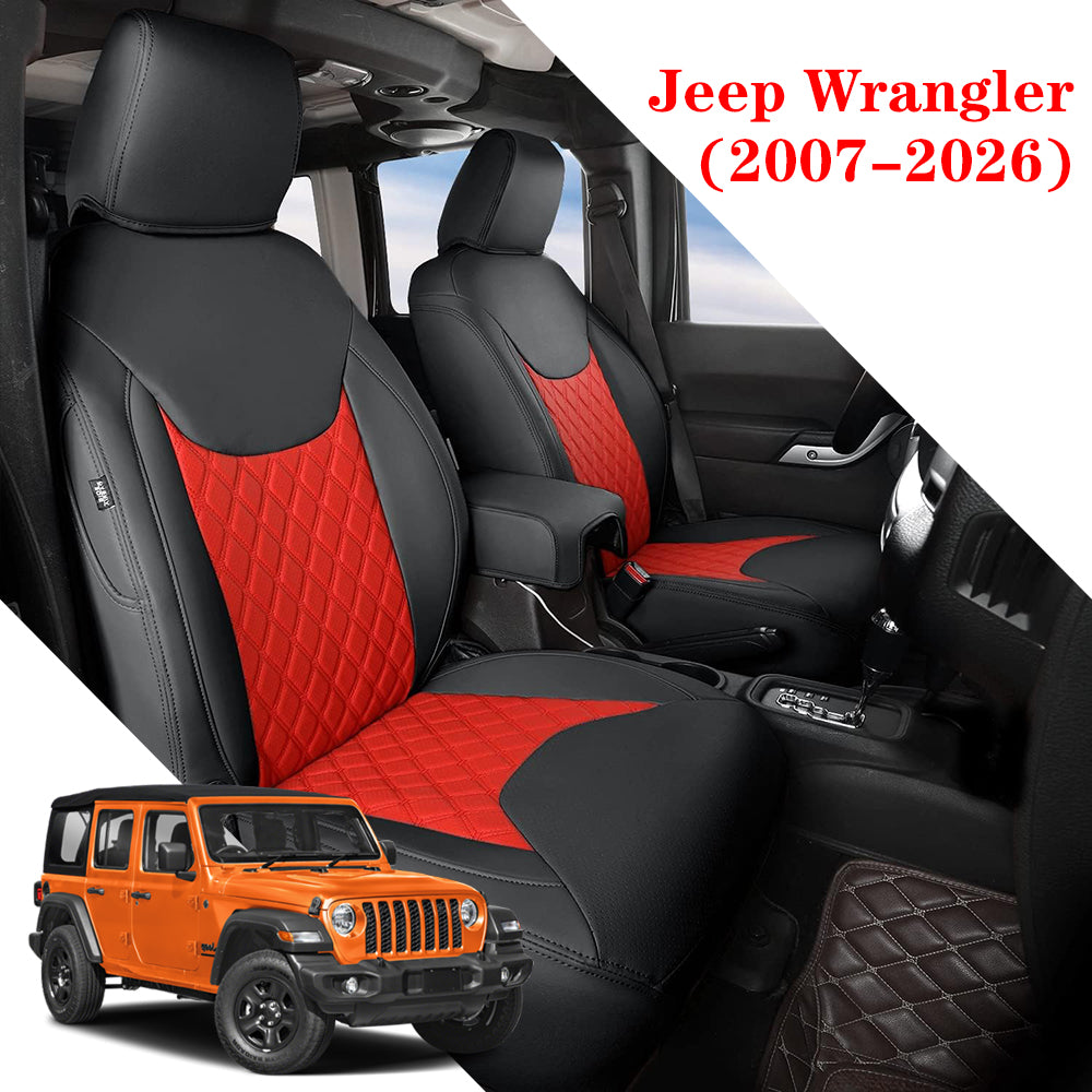 Custom Nappa Leather Car Seat Covers Full Set Special for Jeep Wrangler (2007-2026)