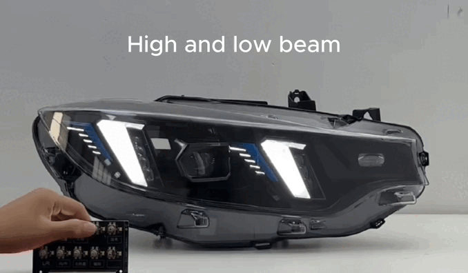 LED Headlights for BMW 4 Series F32 F82 F36 (2013-2020) – Snake Eyes Style, Projector Lens with Yellow DRL