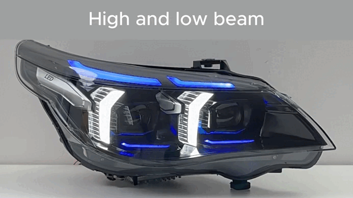Headlights for BMW 5 Series E60 (2003–2010), Snake Eye Projector Lens Modified Headlamp Assembly