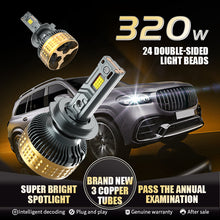 Load image into Gallery viewer, Ultra-Bright LED Headlight Bulbs, H11/H4/9005 (HB3)/9006 (HB4) Compatible, 320W 128600 LM 6000K (2-Pack)