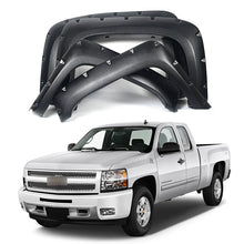 Load image into Gallery viewer, Front &amp; Rear Fender Flares Kit for 2007–2013 Chevy Silverado 1500 Long Bed – Textured Finish (Not for GMC Sierra)