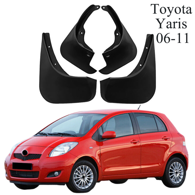 Mud Flaps for Toyota Yaris 2006–2025 No-Drill Custom Fit All-Weather Front & Rear Splash Guards (4PCS)