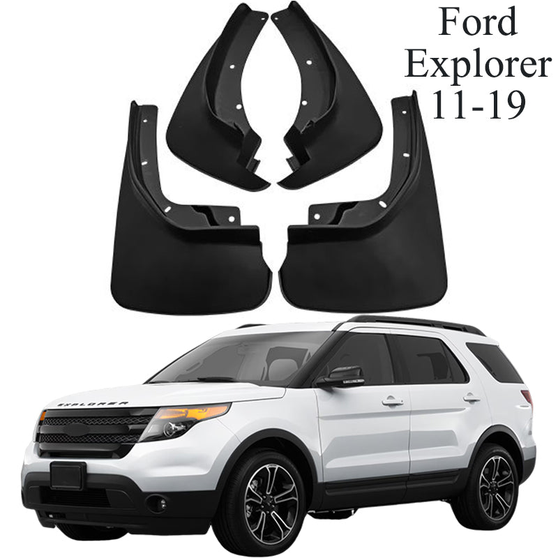 Mud Flaps for Ford Explorer 2011–2025 No-Drill Custom Fit All-Weather Front & Rear Splash Guards (4PCS)