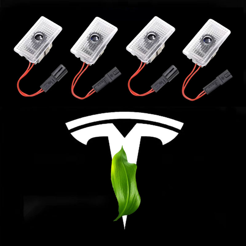 Car Door Lights for Tesla Model 3/Y/X/S Logo Projector,LED Welcome Lights