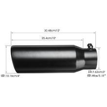 Load image into Gallery viewer, Black Stainless Steel Angled Exhaust Tip for Diesel Truck – 4" Inlet 5" Outlet