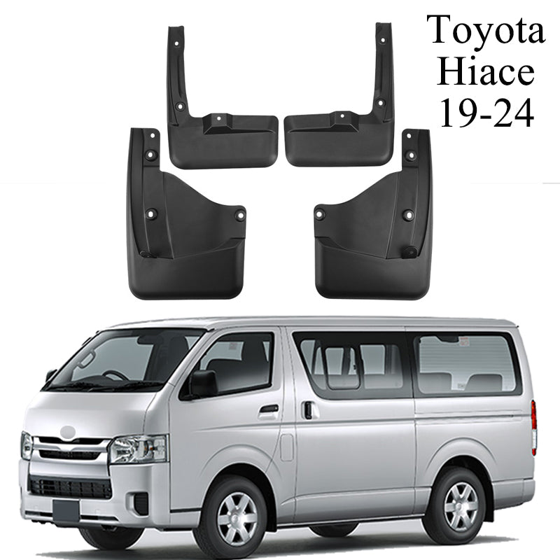 Mud Flaps for Toyota Hiace 2012–2026 No-Drill Custom Fit All-Weather Front & Rear Splash Guards (4PCS)