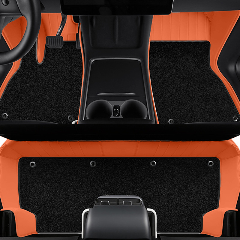 Amancarport for Tesla Model X 2016-2021(5-7 Seats) Luxury Leather All-Weather Floor Mats