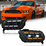 LED Headlights for 2009–2014 Ford Mustang – Dual Projector, Sequential Turn Signal, Plug & Play