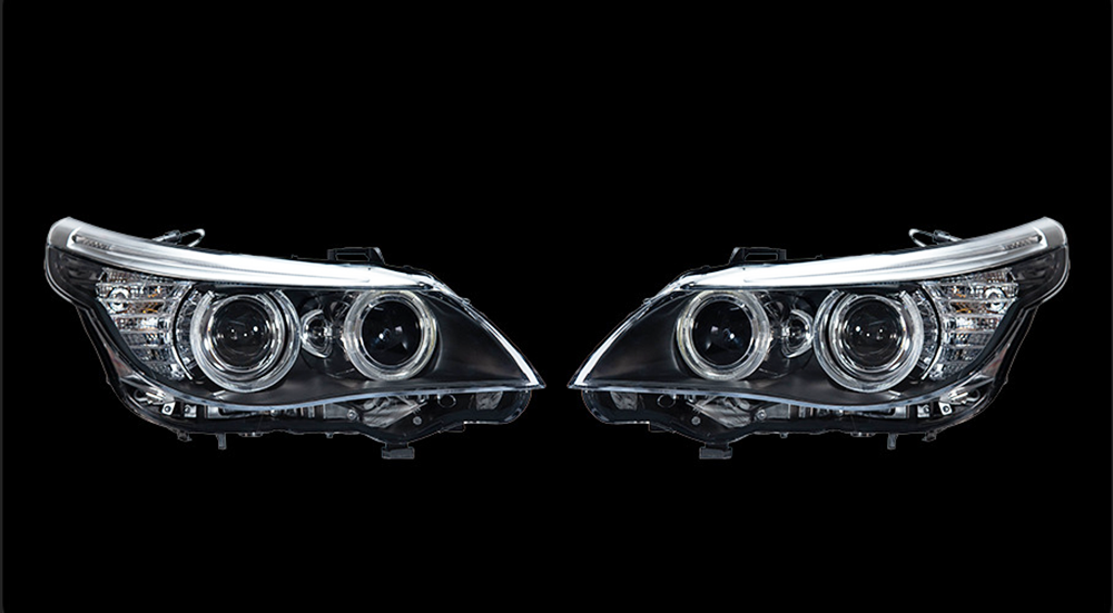 Headlights for BMW 5 Series E60 (2003–2010), Angel Eye Projector Lens Modified Headlamp Assembly