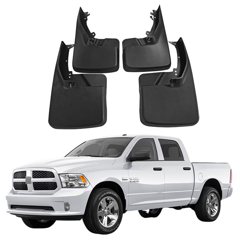 Amancarport® Mud Flaps for Dodge Ram 1500/2500/3500 2010–2024 No-Drill Custom Fit (4PCS)