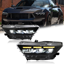 Load image into Gallery viewer, For 2015–2017 Ford Mustang LED Headlights – S650 Style Triple Beam Projector Lamps with DRL