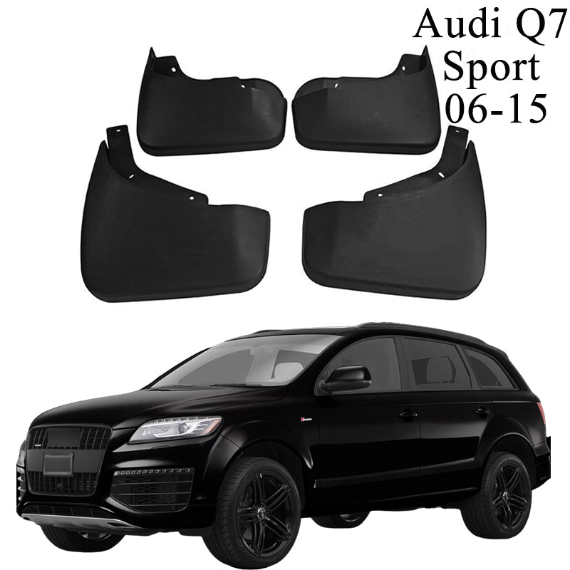 Mud Flaps for Audi Q7 2006–2019 No-Drill Custom Fit All-Weather Front & Rear Splash Guards (4PCS)