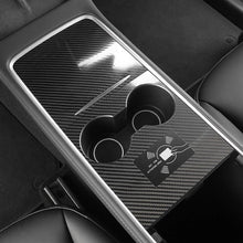 Load image into Gallery viewer, Real Carbon Fiber Center Console Trim Panel Cover For Tesla Model 3 Y