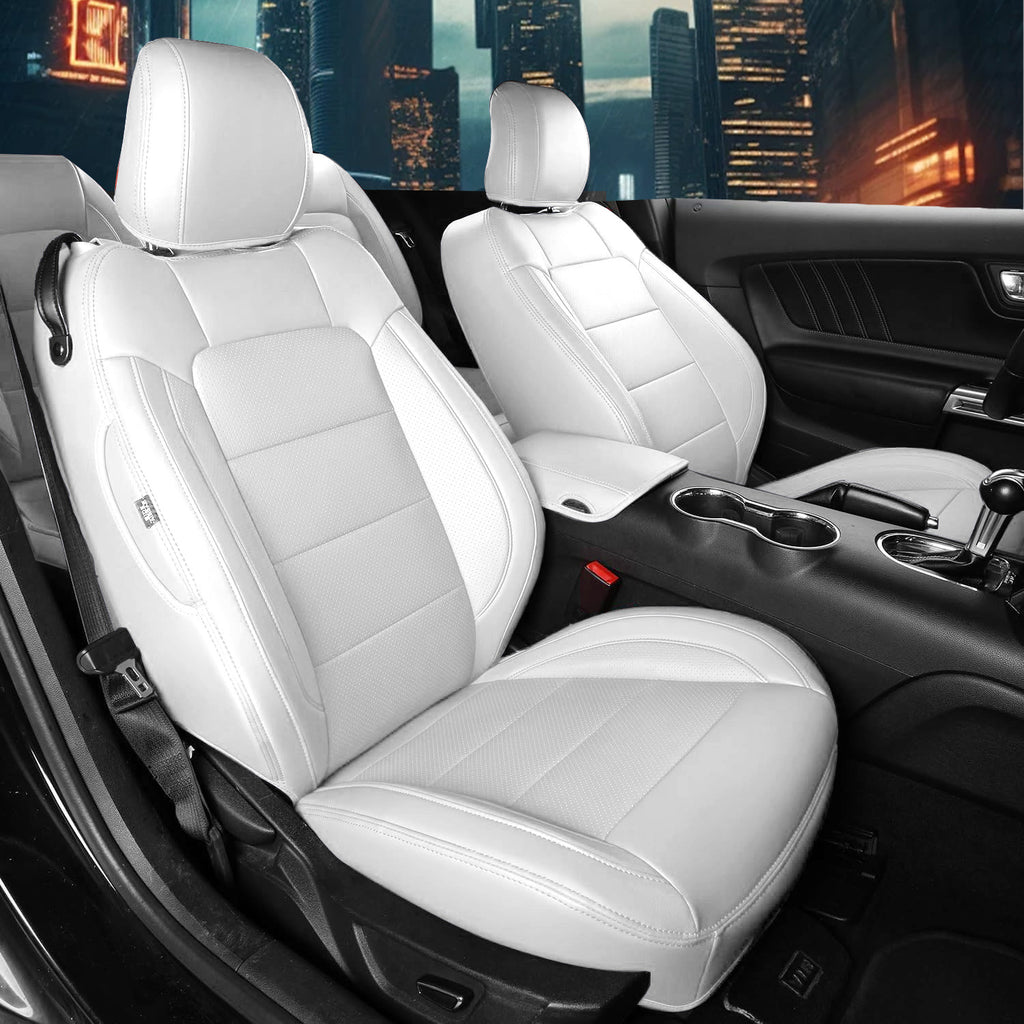 Custom Leather Seat Covers for Ford Mustang Coupe (2015–2025) – Full Set, Sporty Fit