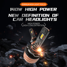 Load image into Gallery viewer, HGH POWER LED Headlight Bulbs, H11/H4/9005 (HB3)/9006 (HB4) Compatible, 140W 65800 LM 6000K (2-Pack)