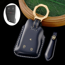Load image into Gallery viewer, Genuine Cowhide Leather Key Fob Cover for Buick, Car Key Shell Case, Keychain Protector, Fits 3-7 Button Buick Key Fobs