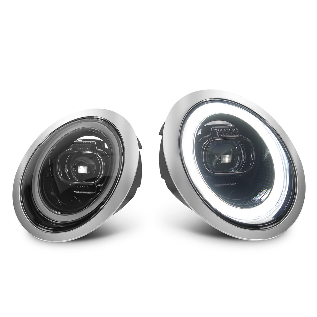 Compatible LED Projector Headlights for Mini Cooper R50 R52 R53 2001–2007 with Sequential Turn Signals and Dynamic DRL