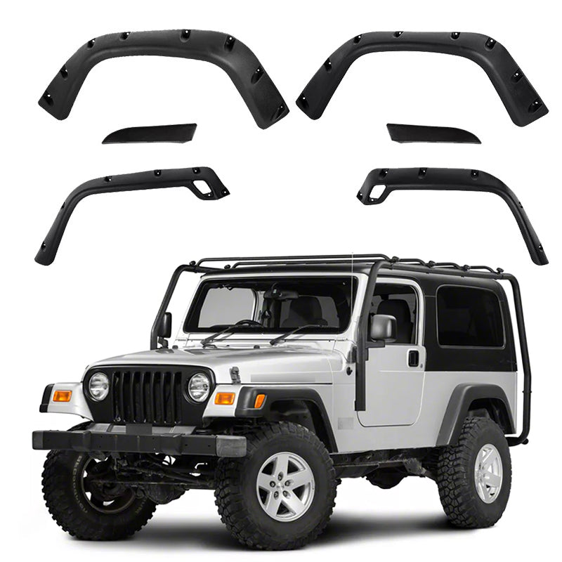Fender Flares for 1997–2006 Jeep Wrangler TJ & LJ – Front & Rear, 4-Piece Set