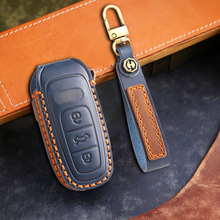 Load image into Gallery viewer, For Audi Key Fob Cover Genuine Leather,Leather Key Case Protector Compatible Audi A4 Q7 Q5 TT A3 A6 SQ5 R8 S5 Smart Key