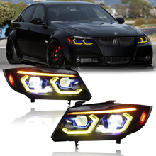 Load image into Gallery viewer, LED Headlights For 2005-2012 BMW E90 E91 3-Series Amber/White DRL HeadLamp
