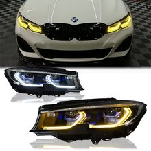 Load image into Gallery viewer, Laser Style Headlights for BMW 3 Series G20/G21 Pre-LCI 2019–2022 Assembly Upgrade, Amber DRL